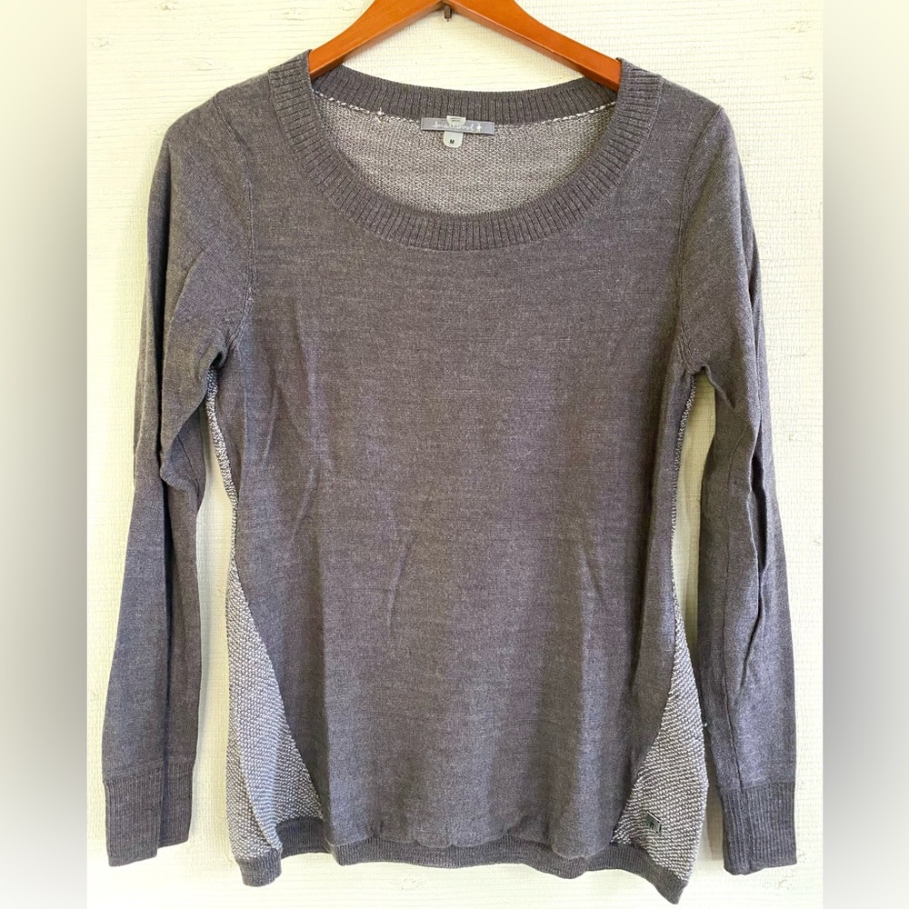 Smartwool brown two-tone Knit Sweater Size medium Merino Wool Pullover